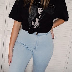 American Apparel High Waisted Skinny Pencil Jean